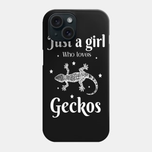 Just a girl who loves geckos, Cute Gecko lover Phone Case