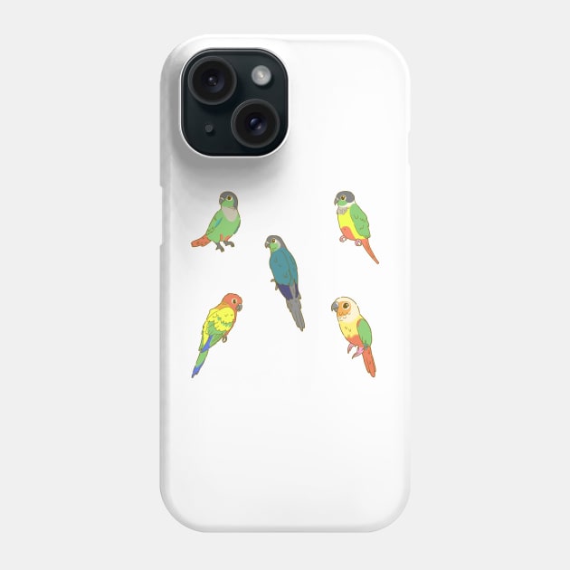 Colourful Conures Sticker Pack Phone Case by casserolestan