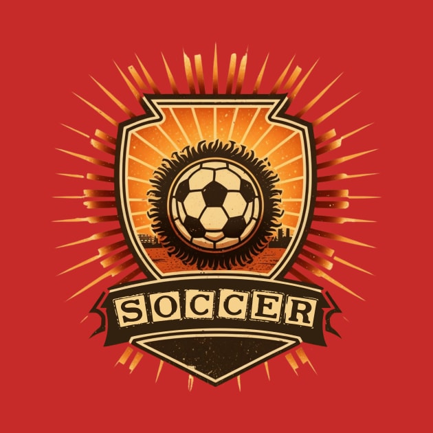 Vintage Soccer Sun Graphic for Men Women Teen Boys Girl by Kertz TheLegend