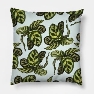 calathea plant pattern Pillow