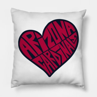 Cardinal hockey warp text Pillow