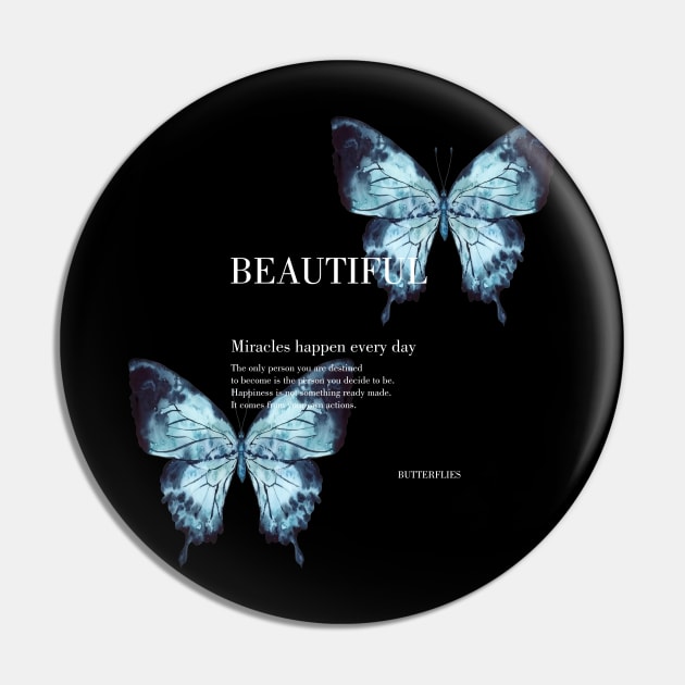 Beautiful Butterflies Pin by Noir Studio