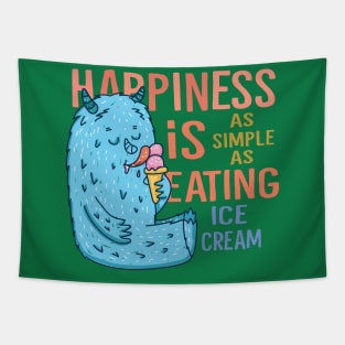 happiness is eating ice cream Tapestry