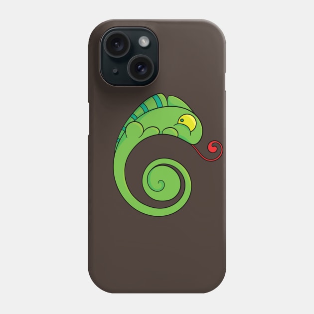 Cute chameleon Phone Case by spilu