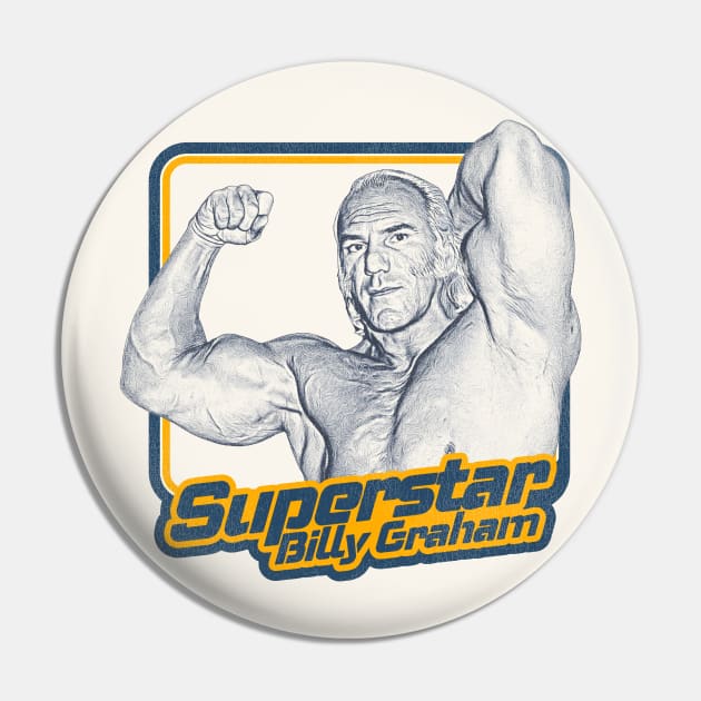 Superstar Billy Graham // Retro Pro Wrestler Pro Wrestling Pin