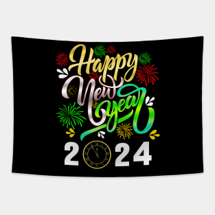 New Year Eve 2024 Merry Xmas Christmas Family Matching Tapestry