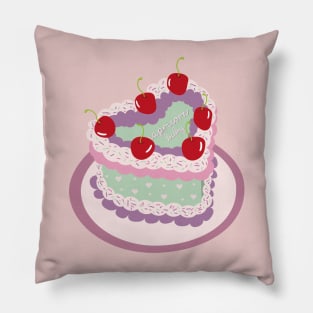 Capricorn Baby Heart Cake Design Pillow