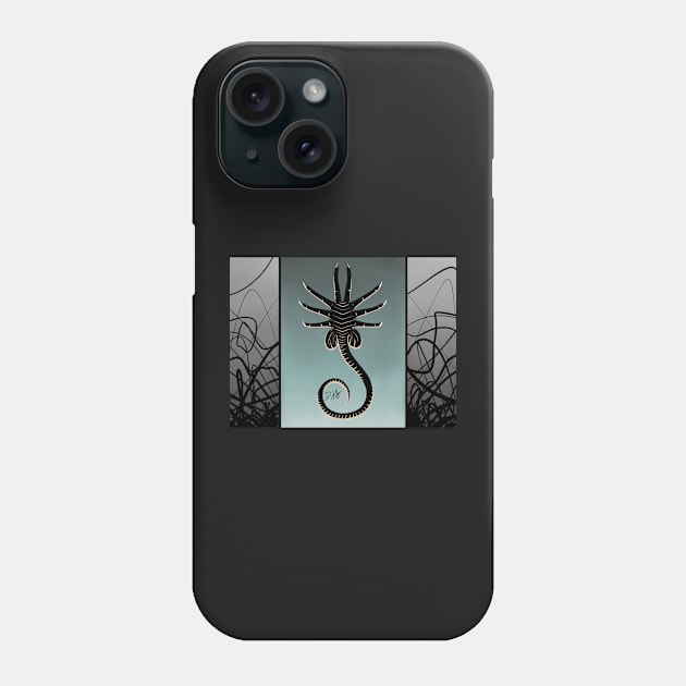 Facehugger Suspended in Fluid Phone Case by DahlisCrafter