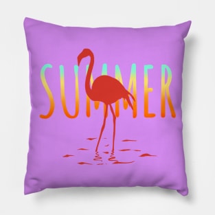 Summer Flamingo Pillow