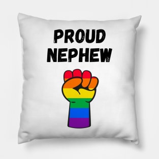Proud Nephew Rainbow Pride T Shirt Design Pillow