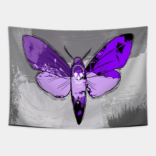 Grunge Death's Head Moth Tapestry