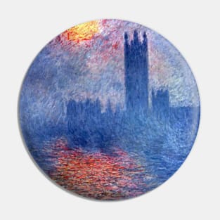 Houses of Parliament by Claude Monet Pin