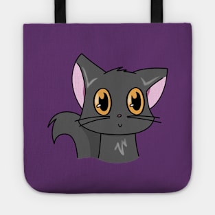 Cute Grey Cat With Orange Eyes Tote