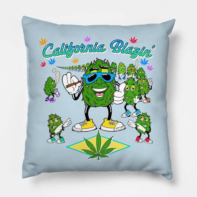 California Blazin' Pillow by Charlie8090