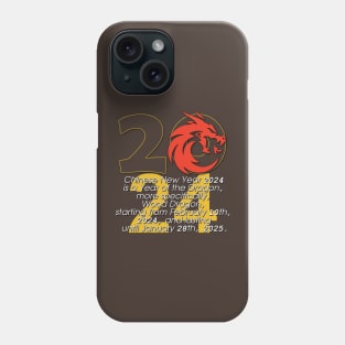 Chinese New Year of Wood Dragon 2024 Phone Case