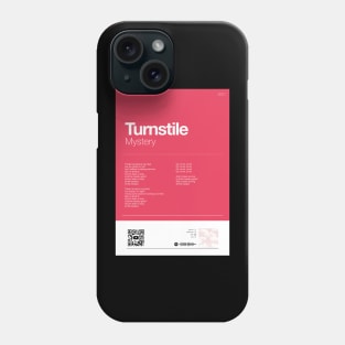 MYSTERY ✅ Turnstile lyrics poster Phone Case