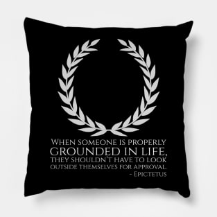 Classical Greek Stoic Philosophy Epictetus Quote Stoicism Pillow