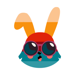 Retro Bunny with glasses  - Cute rabbit in glasses T-Shirt