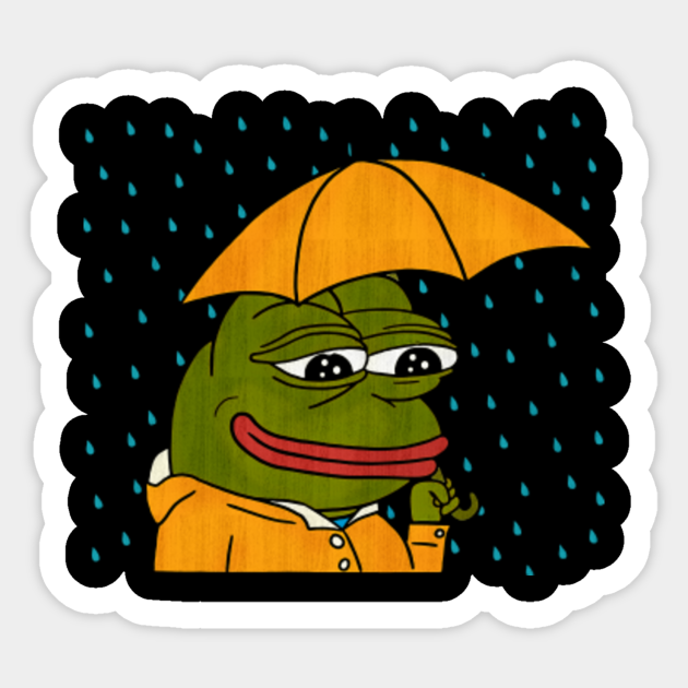 pepega frog - Rainy Season - Sticker | TeePublic