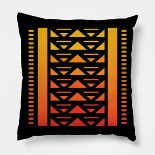 “Dimensional Flow” - V.4 Orange - (Geometric Art) (Dimensions) - Doc Labs Pillow