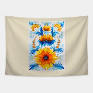 Rise to the Sun Watercolor Painting Tapestry