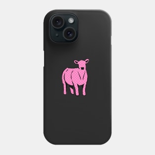 Pink Hearts Cow Silhouette  - NOT FOR RESALE WITHOUT PERMISSION Phone Case