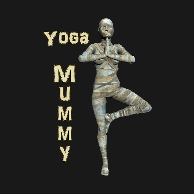 Yoga Mummy Tree Pose by Captain Peter Designs