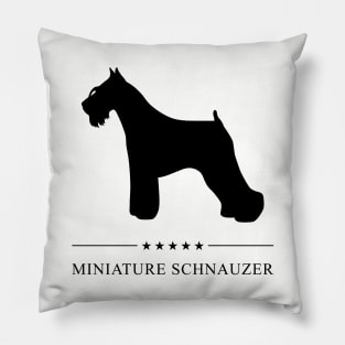 Miniature Schnauzer Black Silhouette Pillow