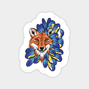 Little fox in the flower Magnet