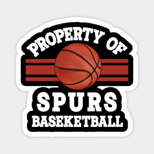 Proud Name Spurs Graphic Property Vintage Basketball Magnet