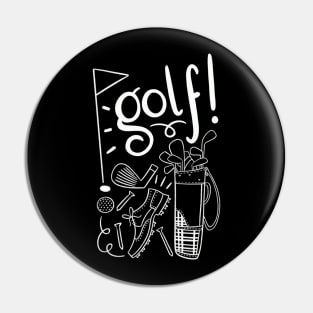 Golf_in white lettering Pin