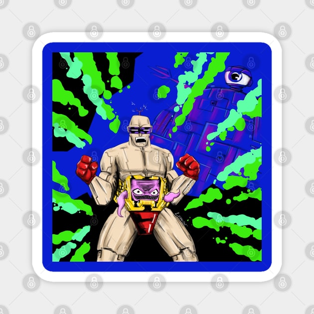 krang ecopop in technodrome madness Magnet by jorge_lebeau