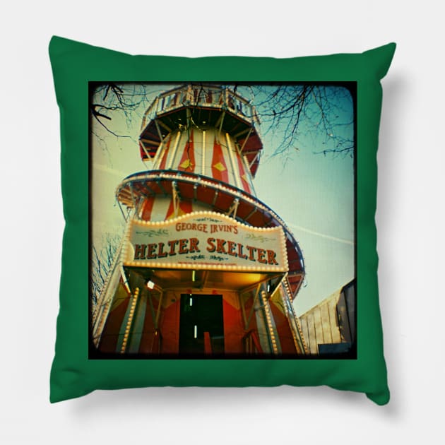 Helter Skelter Pillow by kathyarchbold