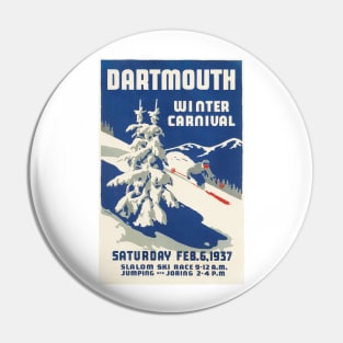 Vintage Dartmouth Winter Carnival 1937 Pin