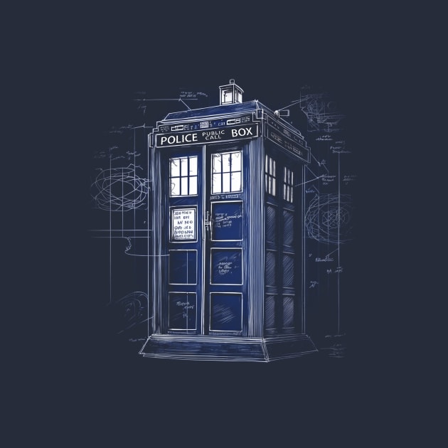 Police Phone Box Blueprint by NeonOverdrive