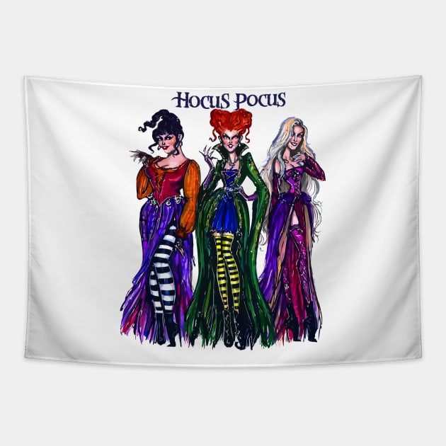 hocus pocus fanart Tapestry by Nashida Said