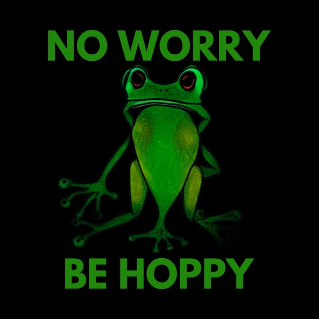 Frog No Worry Be Hoppy by divawaddle