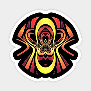 Golden Tribal Logo for a Space Monkey Named Winston Magnet