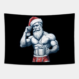 Santa Claus with coffee Tapestry