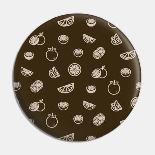 Orange, Fruit, Dark, Seamless, Citrus, Lemon, Gift Pin