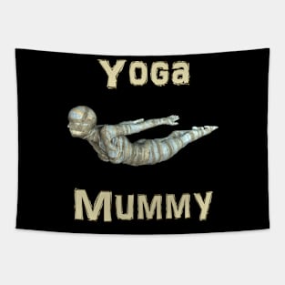 Yoga Mummy Locust Pose Tapestry