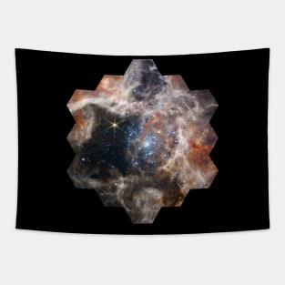 Tarantula Nebula JWST hexagonal shape Stars Galaxy Gorgeous Tapestry