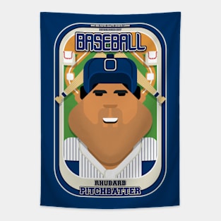 Baseball Blue Pinstripes - Rhubarb Pitchbatter - Seba version Tapestry