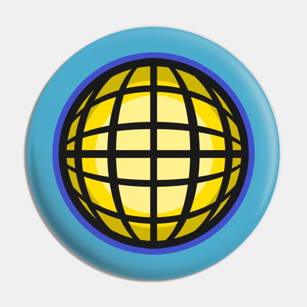 Planeteer Globe Pin by Zapt Art