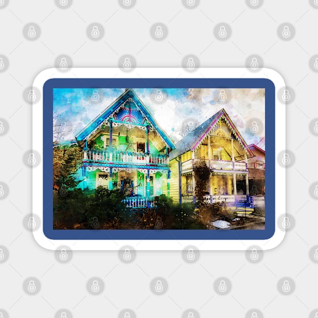 Gingerbread Cottages 20 Magnet by Robert Alsop