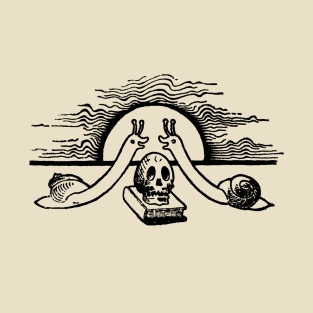 Snails and Skull - Antique Illustration T-Shirt