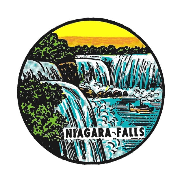 Vintage Niagara Falls Decal by zsonn