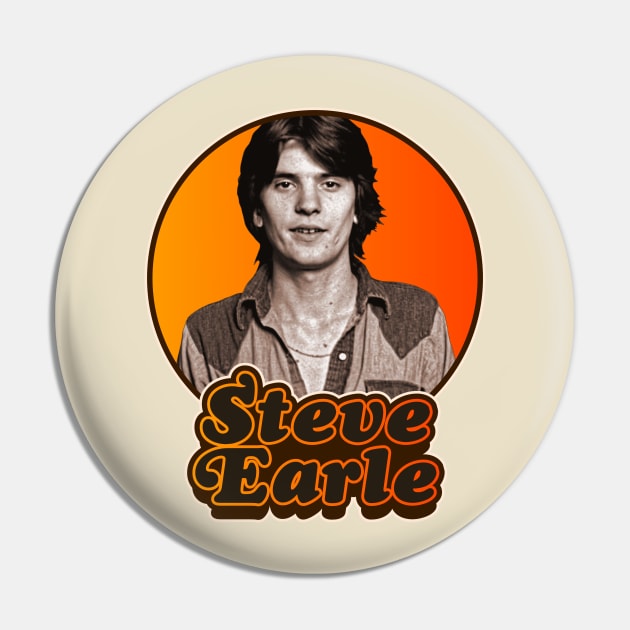 Retro Steve Earle Tribute Pin by darklordpug