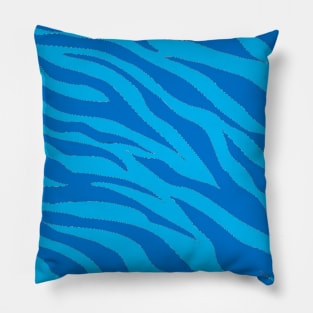 Tiger Print Two Toned Blue Pillow