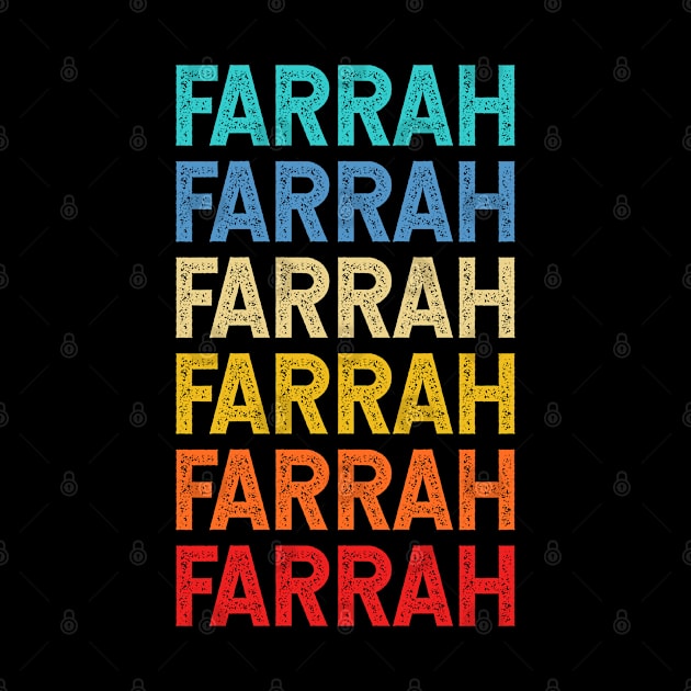 Farrah Name Vintage Retro Custom Gift Named Farrah by CoolDesignsDz